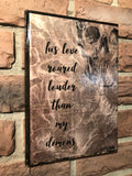 “His love roared louder than my demons” book art