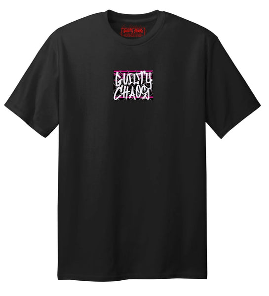 GUILTY CHAOS PINK CHAIN LINK FENCE SLAP TEE