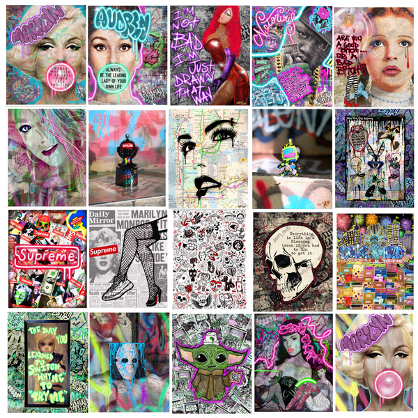 Guilty Chaos art prints. 8x10 original art /pop art/ graffiti art/ quotes .