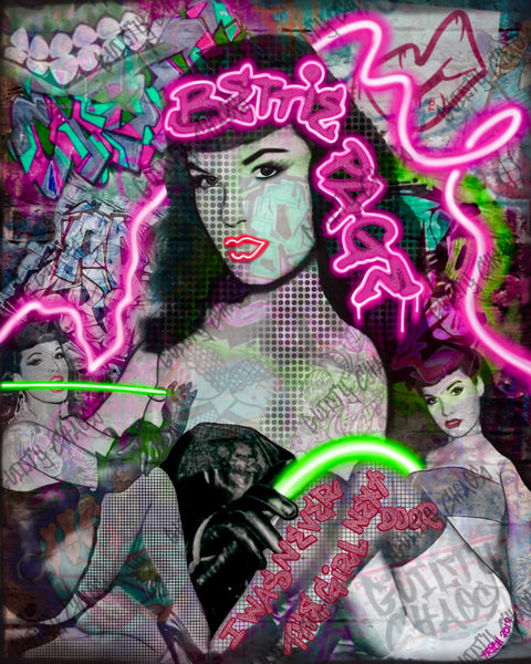 "Hot for Bettie Page" 8x10 Art Print