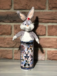 Bugs bunny stuffed & art wrapped graffiti spray can