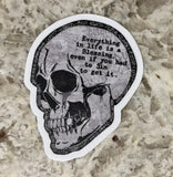 BLESSED SINNER skull sticker