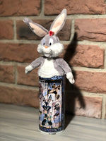 Bugs bunny stuffed & art wrapped graffiti spray can