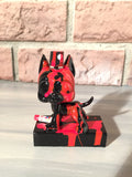 Lps red graffiti dog writer (littlest pet shop) custom designer toy