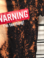 WARNING Baby teething onesie. Size 0-3mo
