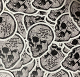 BLESSED SINNER skull sticker