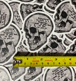 BLESSED SINNER skull sticker